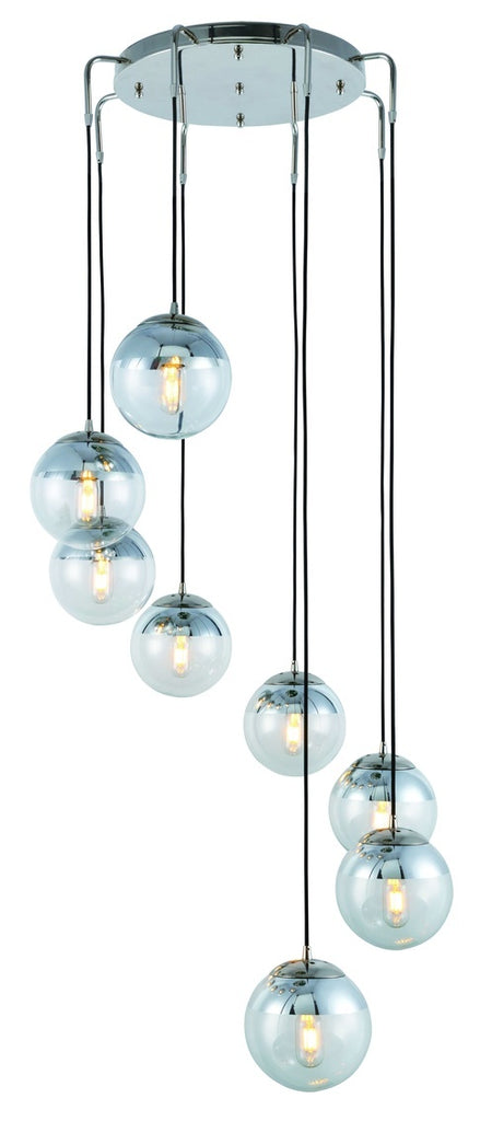 ZC121-1142D30PN - Urban Classic: Beckett 8 light Polished Nickel Chandelier